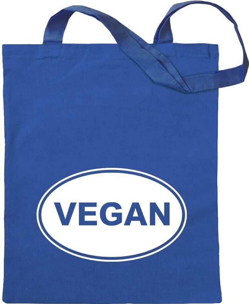 Kiwistar - Baumwolltasche - royalblau - Vegan - Tragetasche Stoffbeutel Umhängetasche langer Henkel