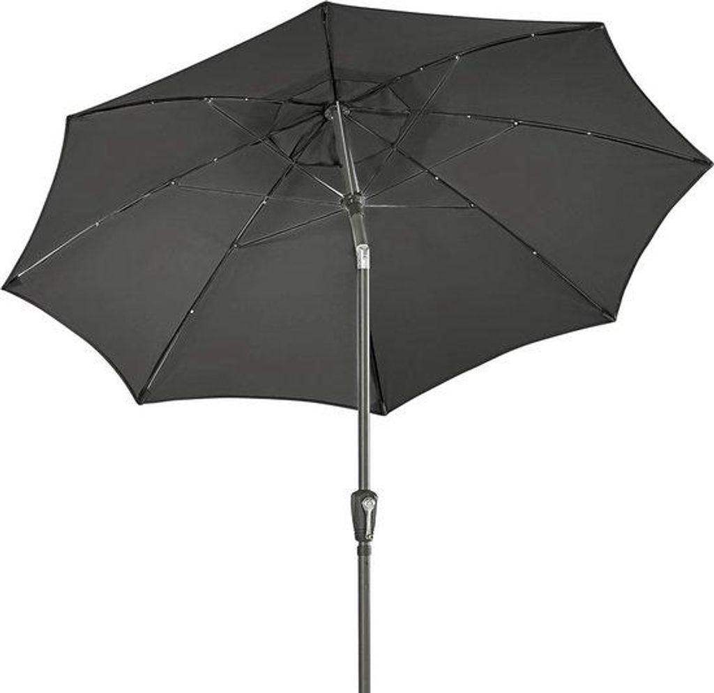 Schirm 220cm hoch Aluminium dunkelgrau