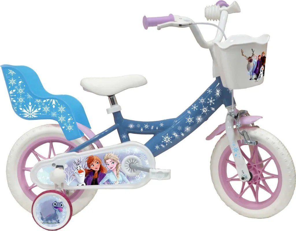 Vélo enfant 12 pouces Disney Frozen 2 : stable et sans crevaison