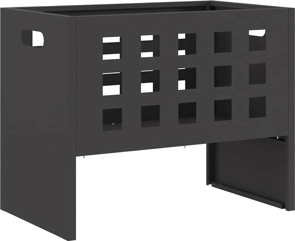Focolare in Acciaio Nero 50x30x40 cm - Alta Resistenza Termica