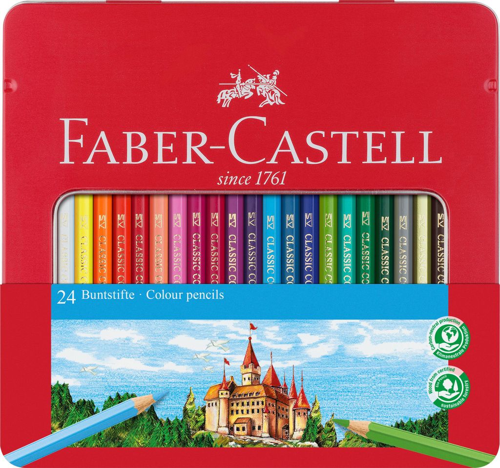Faber-Castell hexagonal Buntstift - 24er-Metalletui Produktbild 