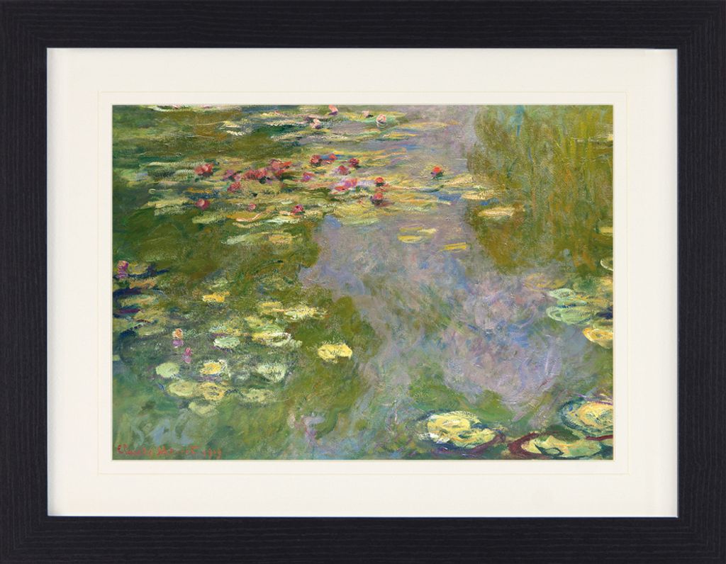 Claude Monet Gerahmtes Bild Mit Edlem Passepartout | Wand-Bilder | Im Bilderrahmen - Seerosen, 1919 (30 x 40 cm)