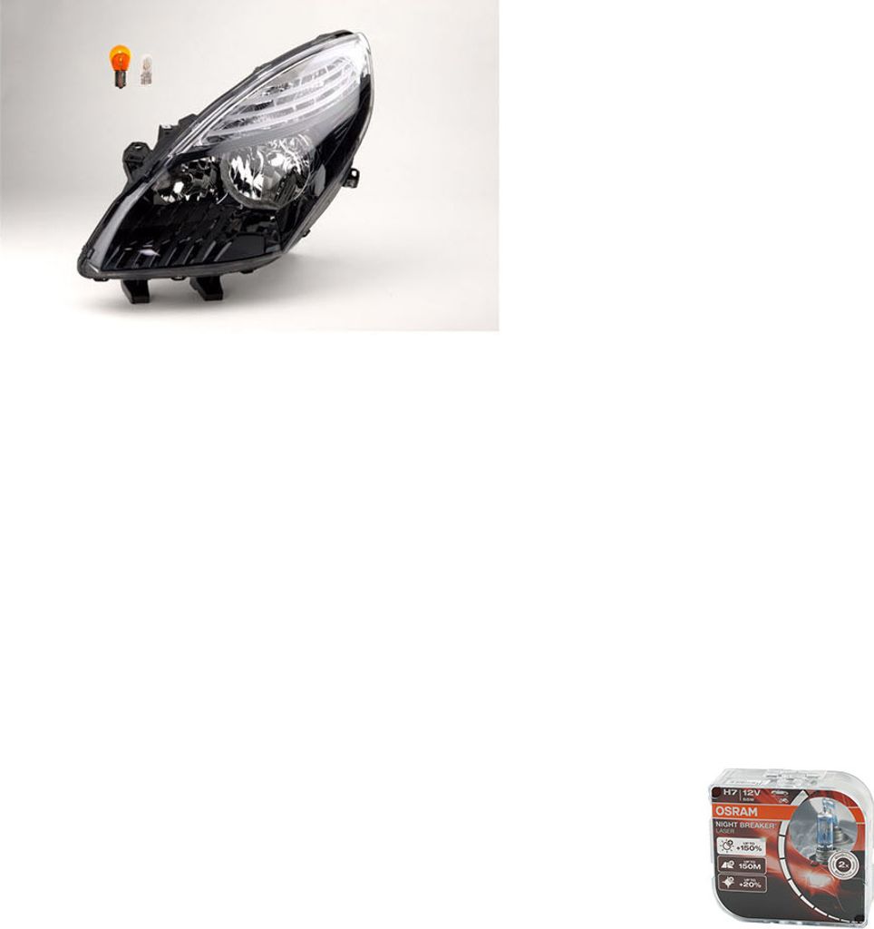 Johns, Scheinwerfer Osram Night Breaker Laser passend für Renault Scenic III 09-11 Links 260608682R 260606760R