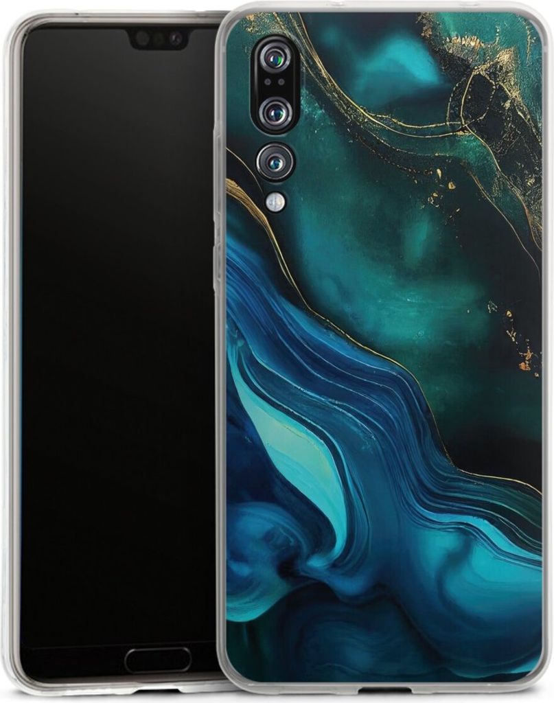 DeinDesign Handyhülle für Huawei P20 Pro Silikon Hülle Case Smartphone Schutzhülle Art Farbverlauf Marmor