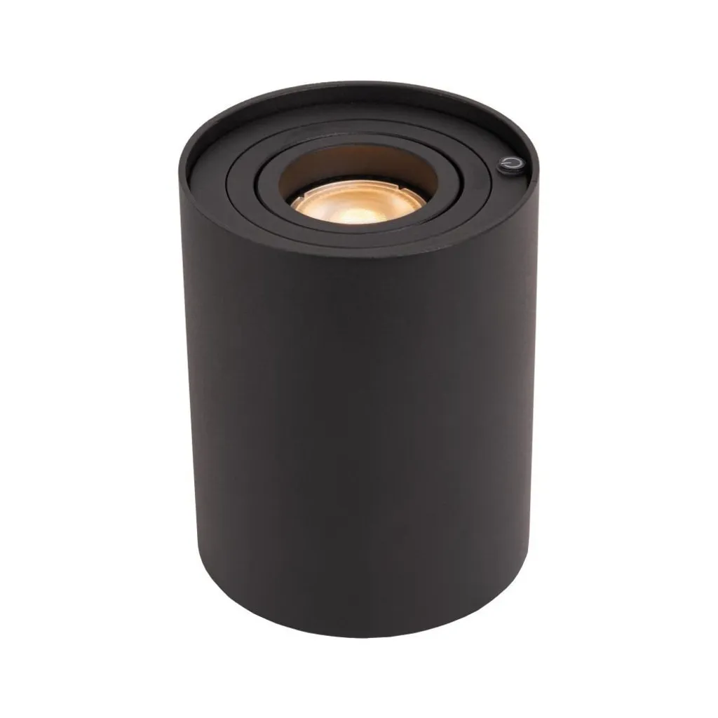 Luminaire d'appoint moderne en métal noir Tube Lucide pour bureau et salon