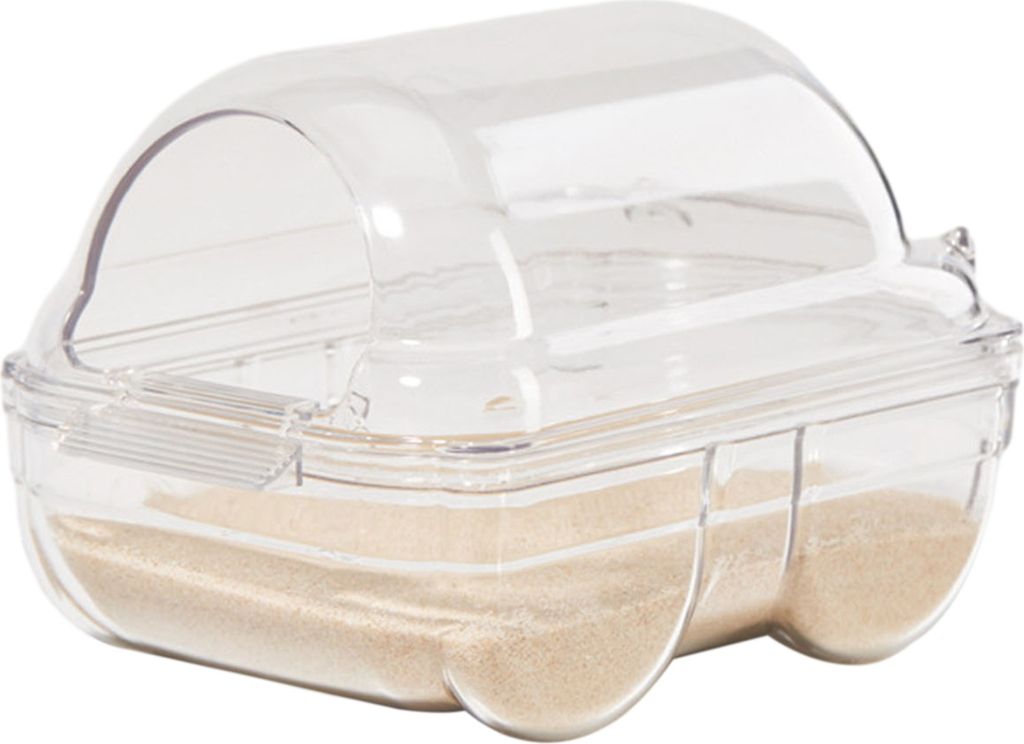 Hamster-Toilettenkäfig in Autoform, transparente Hamster-Badezimmerbox, Anti-Spritz-Hamster-Sandbad, Meerschweinchenkäfig, Hamster-Zubehör
