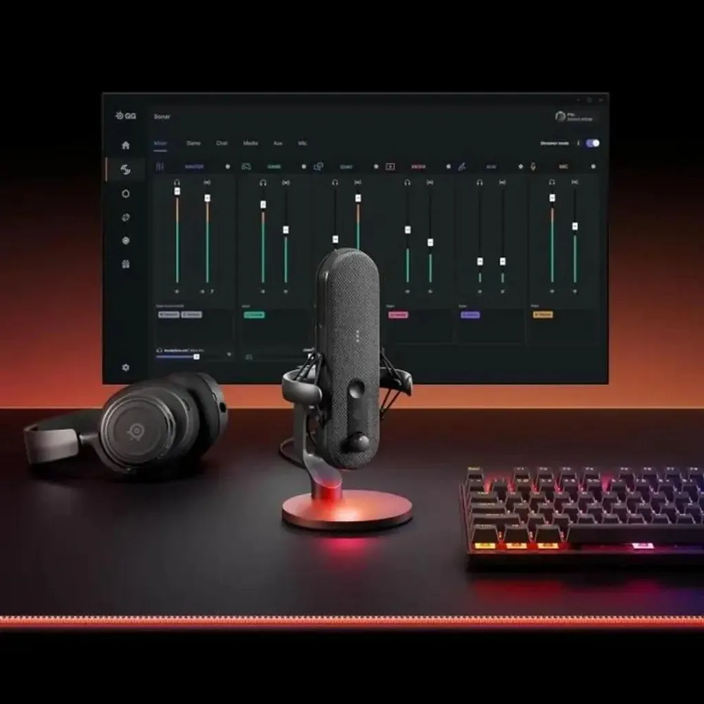 Microphone de Streaming SteelSeries Alias 61601 USB avec Effets RGB