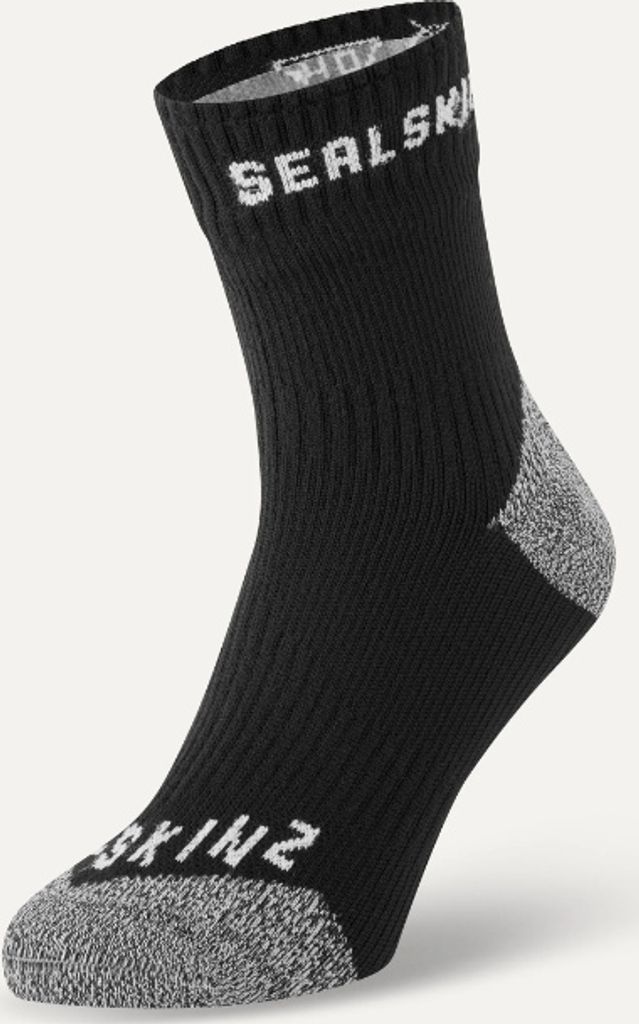Sealskinz Waterproof All Weather Ankle Length Sock with Hydrostop Black/Grey M Fahrradsocken