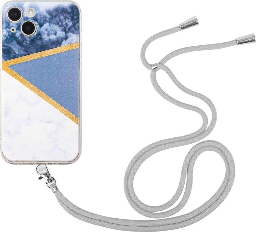 König Design Hülle kompatibel mit Apple iPhone 13 mini Kunststoff Handykette Cover - Case Handyhülle Grau