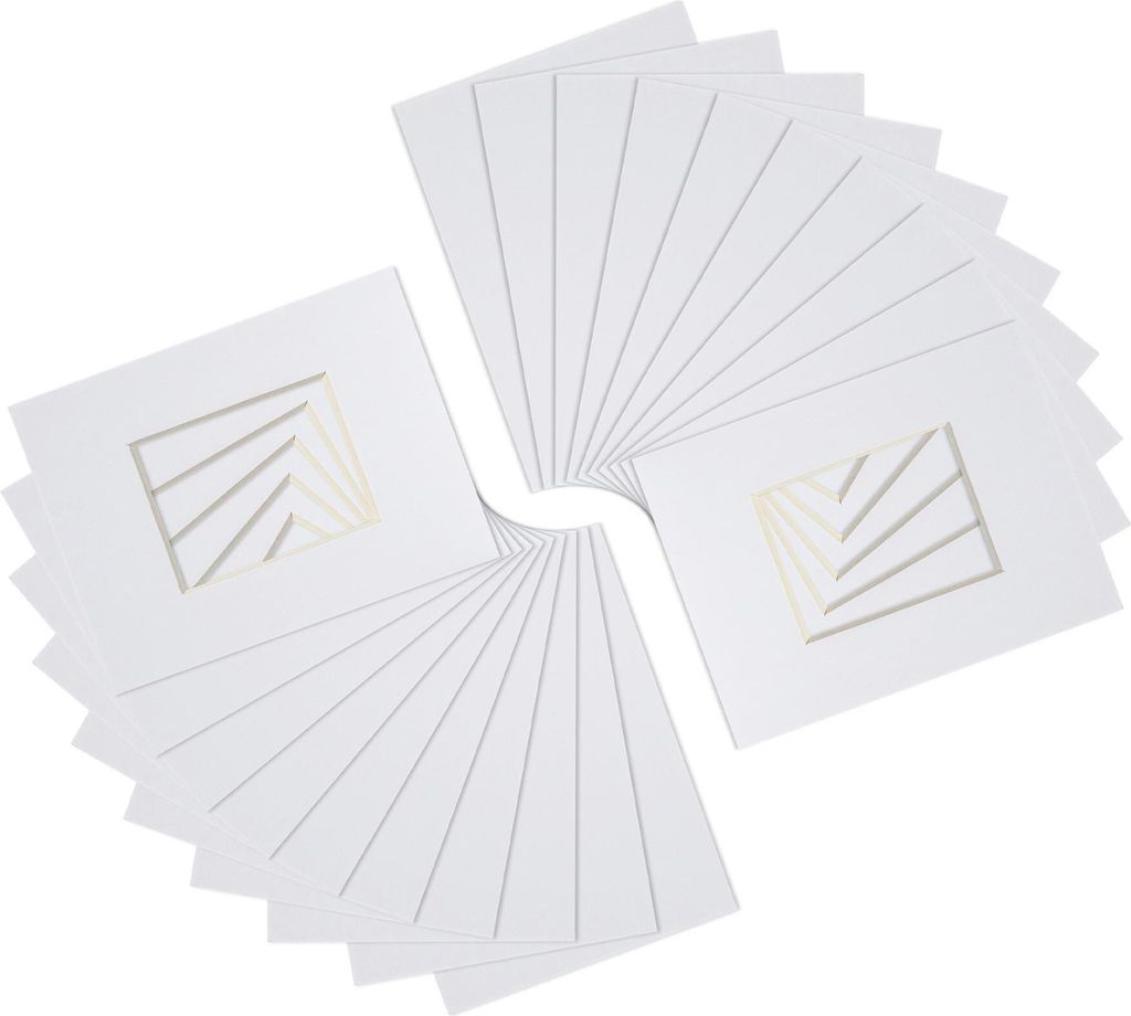 Nicola Spring A4-Rahmen-Bildhalterungen – für A5-Bilder (15,2 x 20,3 cm) – Weiß – 20 Stück