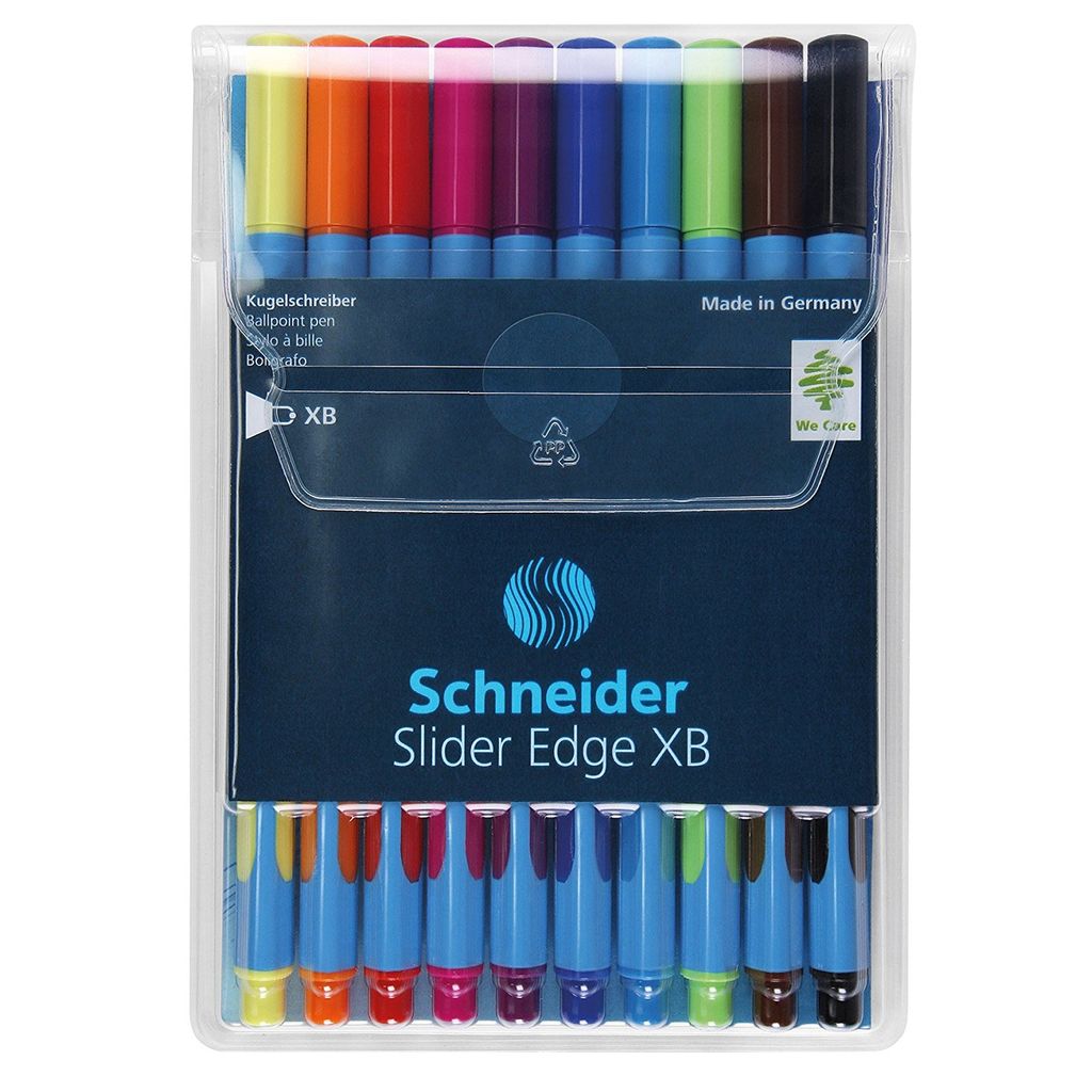 10er-Set blau Schneider Kugelschreiber Slider Edge XB