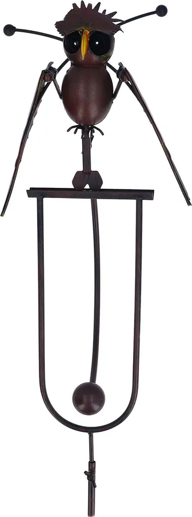 Décoration de jardin hibou en métal girouette éolienne pour l'extérieur
