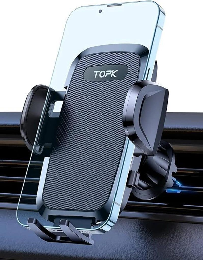 Auto Smartphone Halterung – 360° drehbar, verstärkte Hakenklemme, Universal Lüftungsgitter-Halter für iPhone & Android