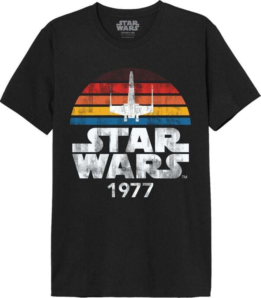 Star Wars T-Shirt Herren 1977 - Millennium Falcon schwarz XL