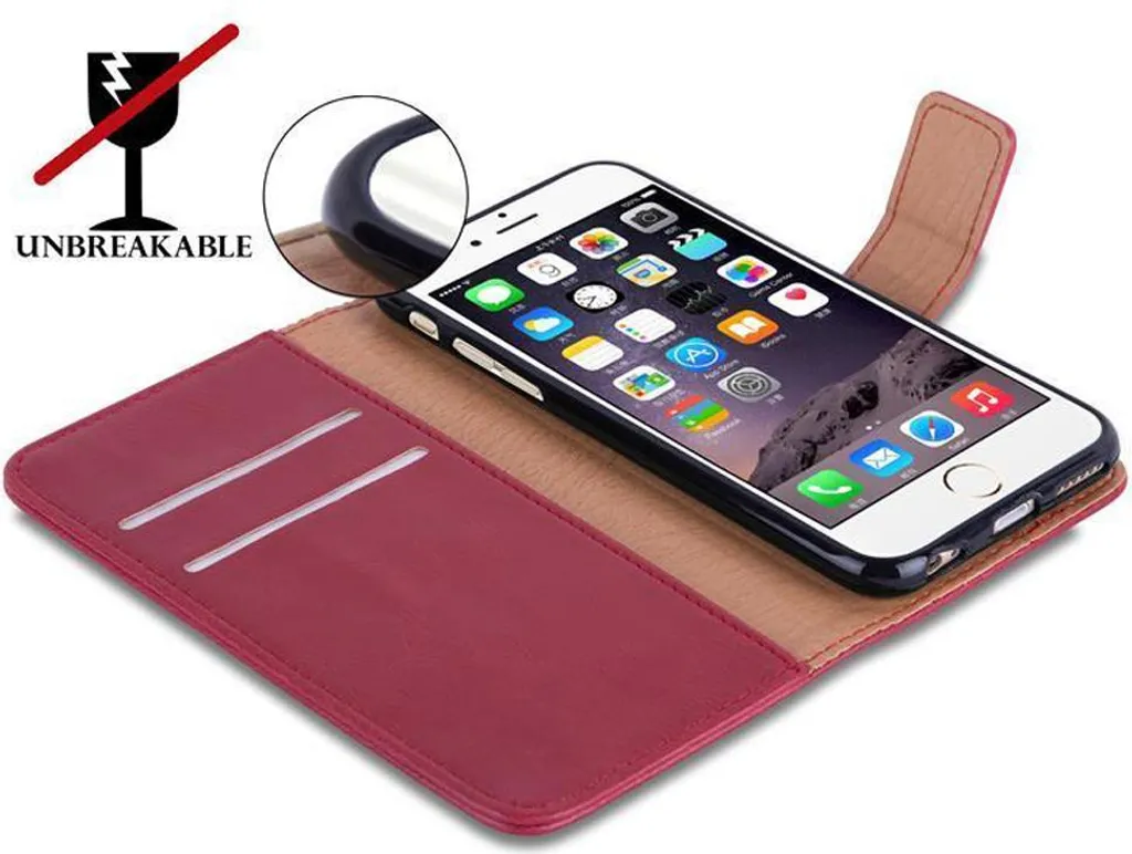 Cadorabo Custodia Professionale iPhone 6 Plus / 6S Plus Rosso Scuro - 6