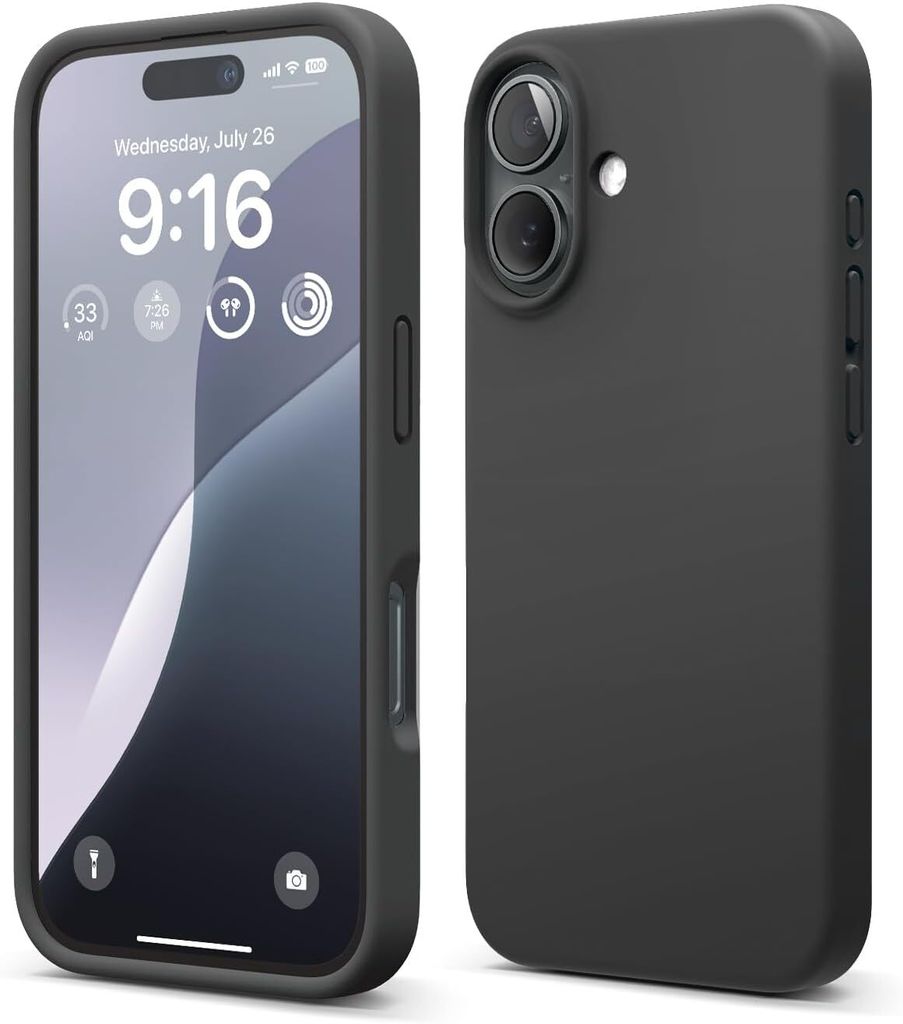 Elago Premium Silikonhülle für iPhone 16 Schwarz