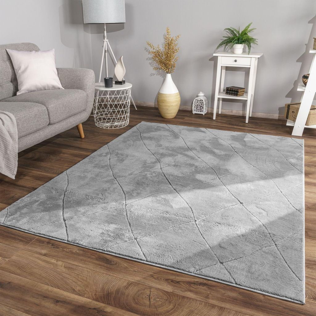 TT Home Wohnzimmer Teppich Esszimmer Kurzflor Produktbild 