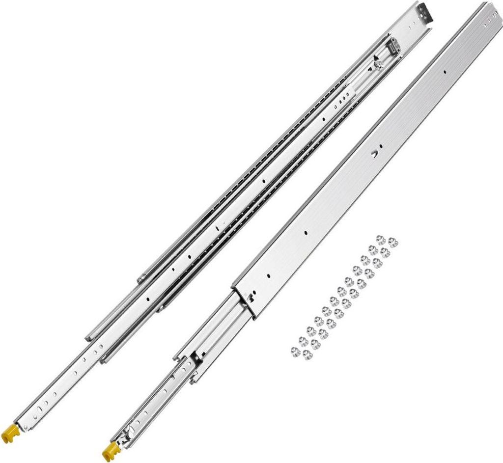 1 Paar 18-60 in Soft-Close-Schubladenführungen mit Kugellager und Vollauszug
