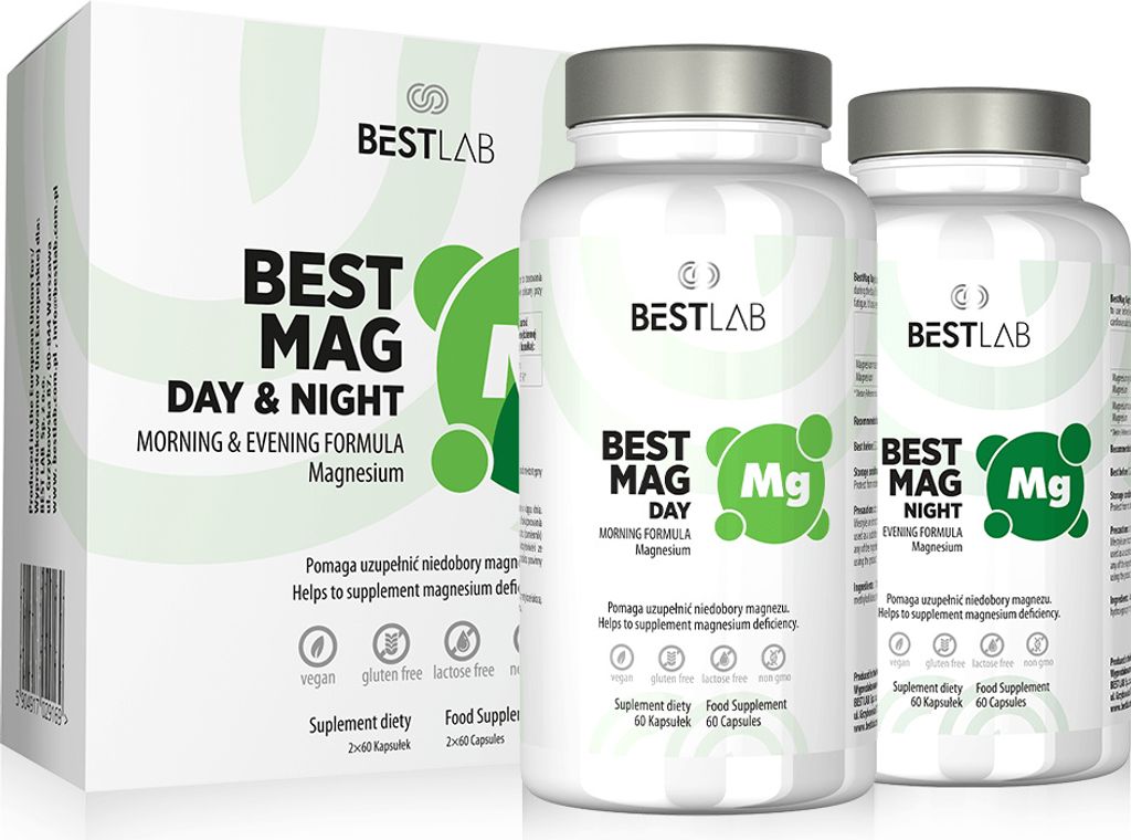 BESTLAB BestMag Day&Night (Magnesium, 3 Formen) 2 x 60 Produktbild 