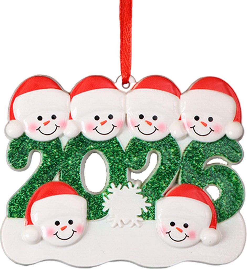 2026 Weihnachten Familie Ornament Santa Hut Schneemann DIY Familie Name Weihnachten Baum Hängende Dekoration Urlaub Geschenk