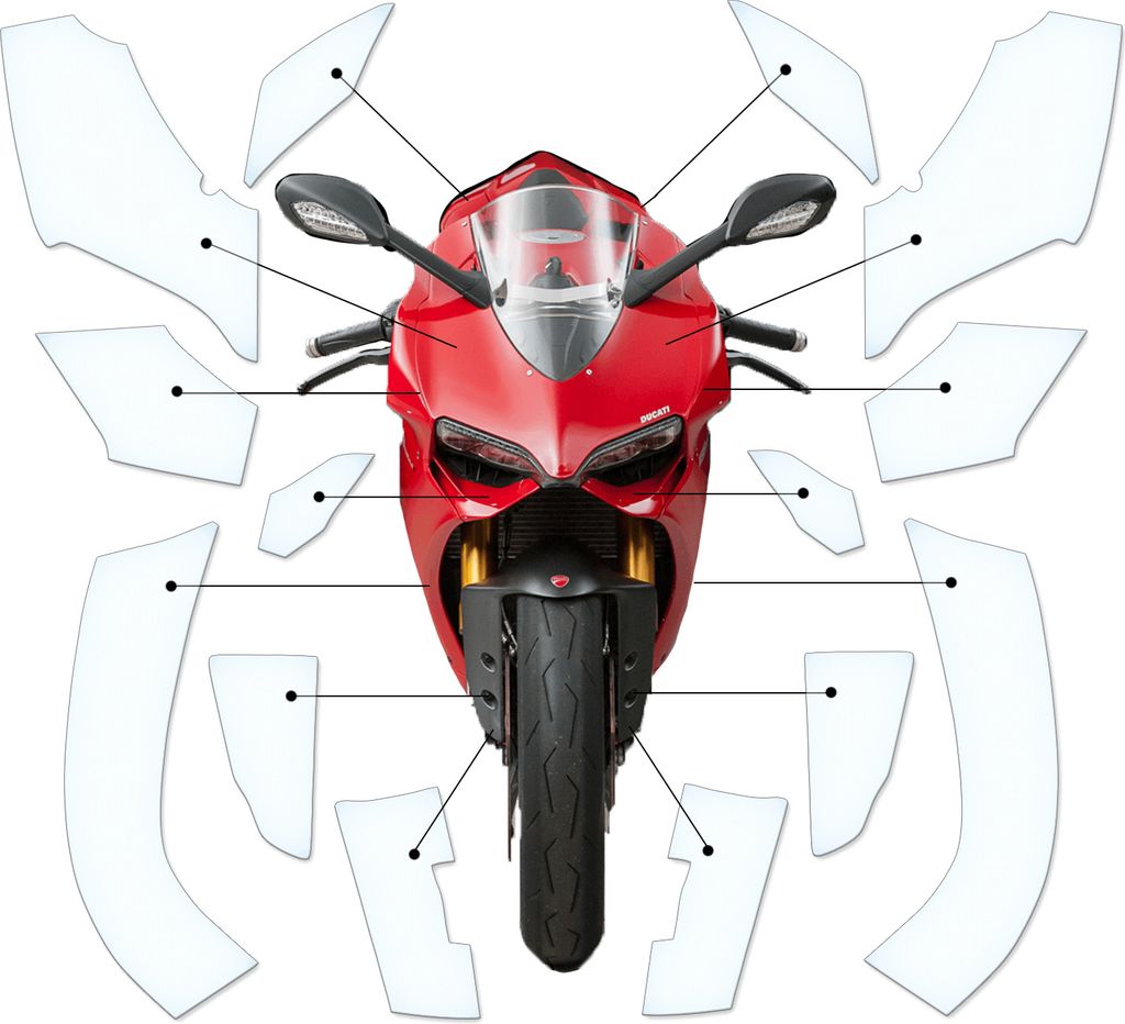 Lackschutzfolie Steinschlagschutz passend für Ducati Panigale 899 1199 2012-2017