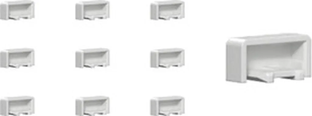 Embout de finition pour barre de pontage Gira isolant pack de 10 unités