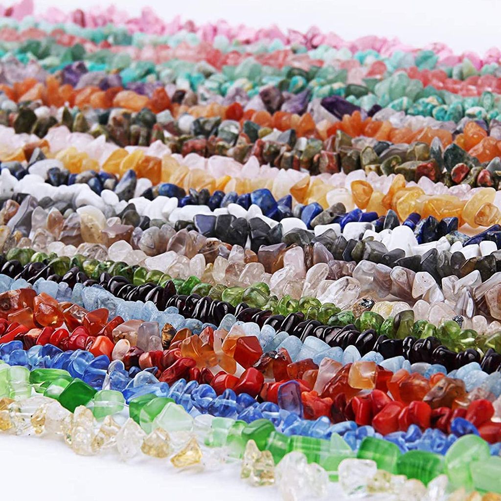 15 Farben gemstone beads kit halbedelsteine perlen mit loch Produktbild 3