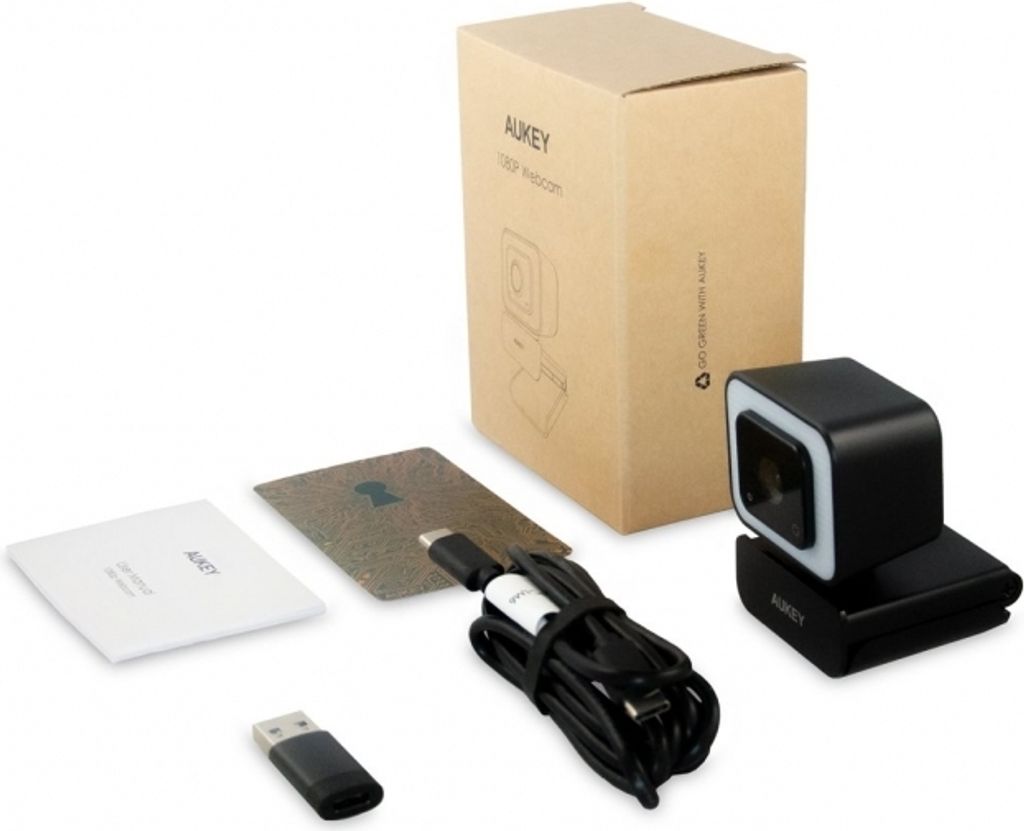 AUKEY PC-LM6 Stream Series with Ring Light Full HD Webcam 1/3"-CMOS Sensor