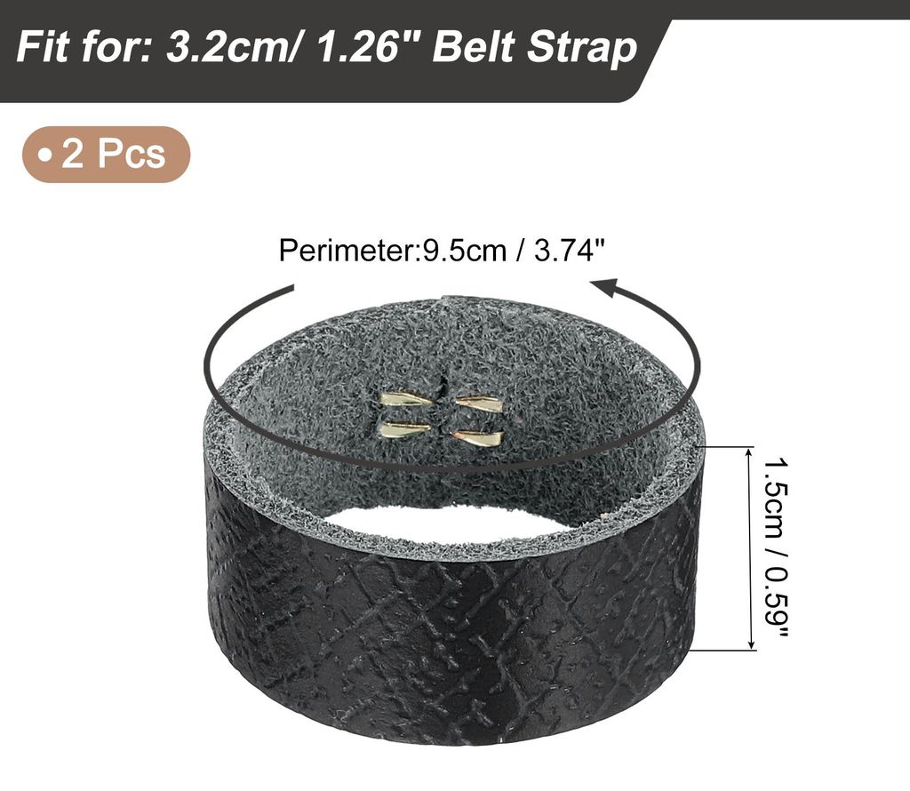 2 Stš¹ck Gš¹rtelschlaufe Leder fš¹r 3.2cm breiten Gš¹rtel, 9.5 x 1.5cm Ersatzriemenhalter Gš¹rtelband Zubeh?r fš¹r DIY Handwerker Tasch...
