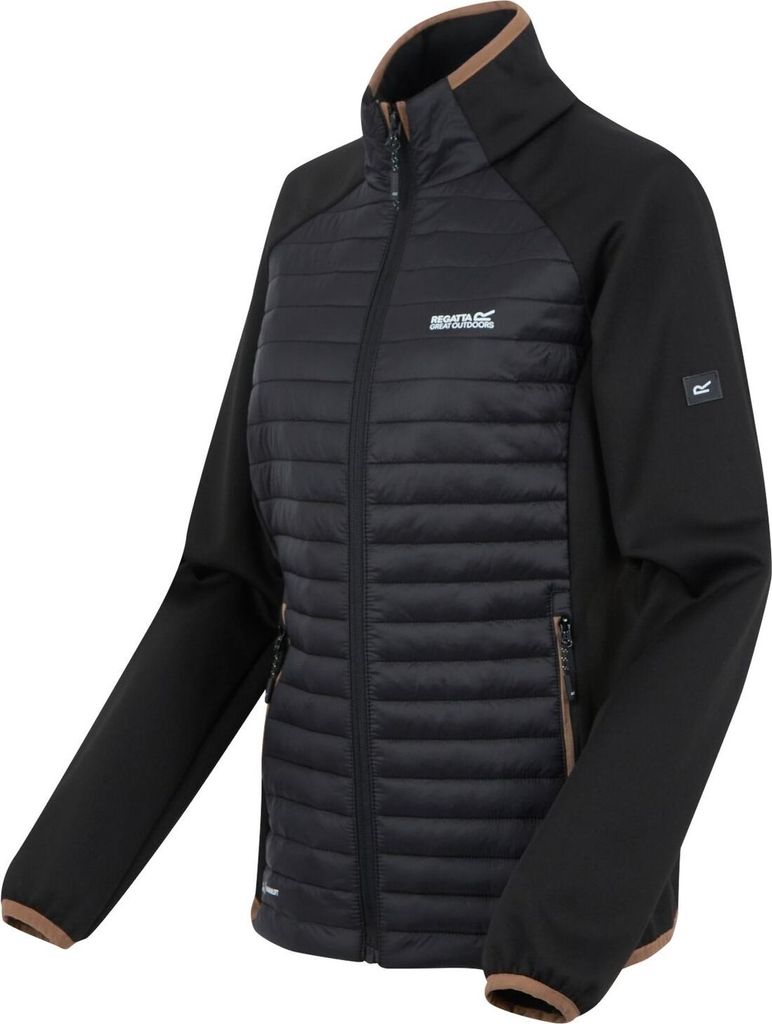 Regatta Clumber Hybrid Softshelljacke Damen, Farbe:Schwarz, Größe:36