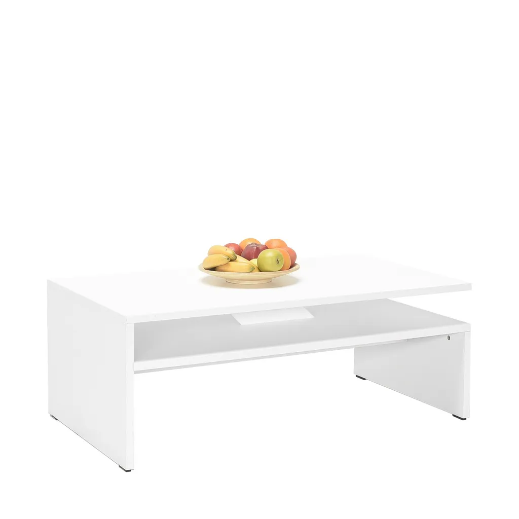 Table basse résistante et facile à nettoyer blanc diamant 110x65 cm - 3
