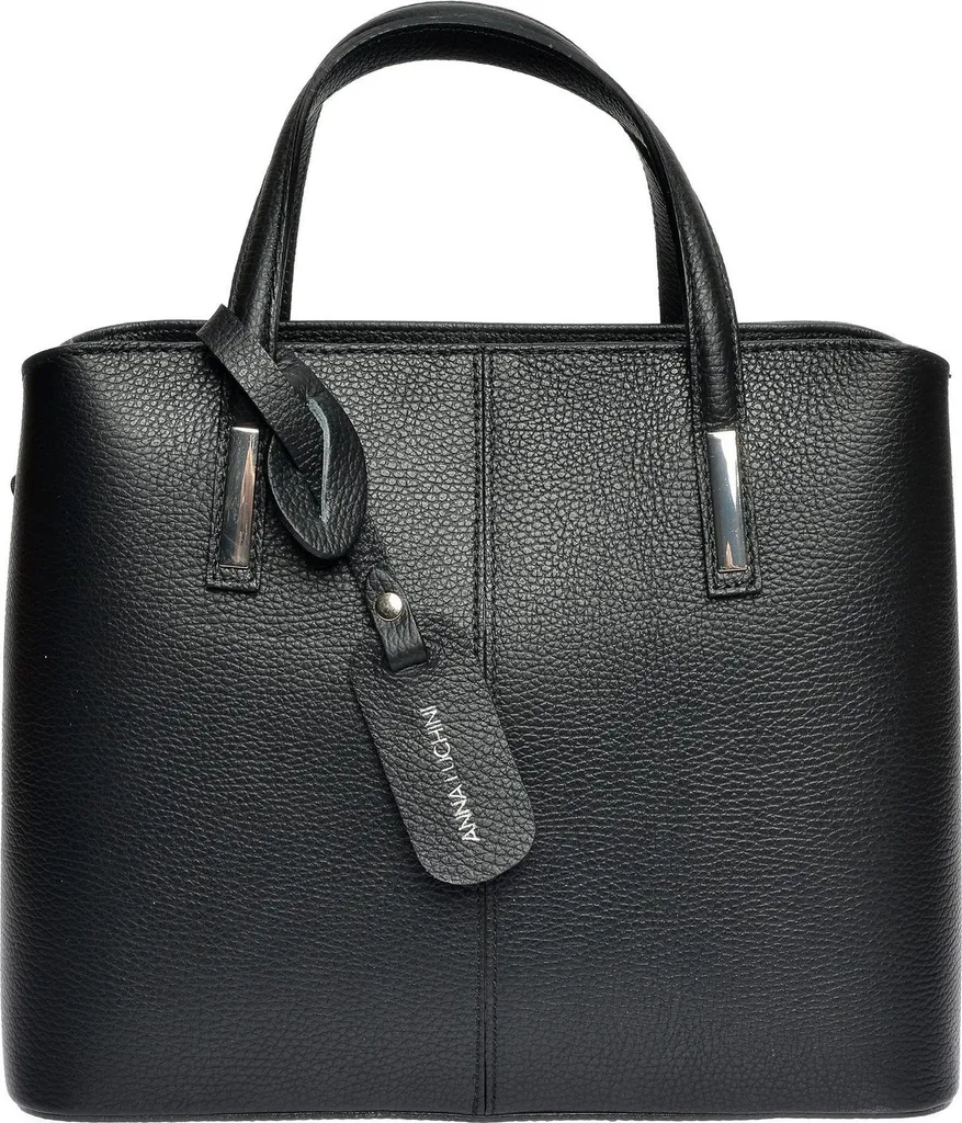 Sac cabas cuir résistant Anna Luchini AL 1876 NERO grand format