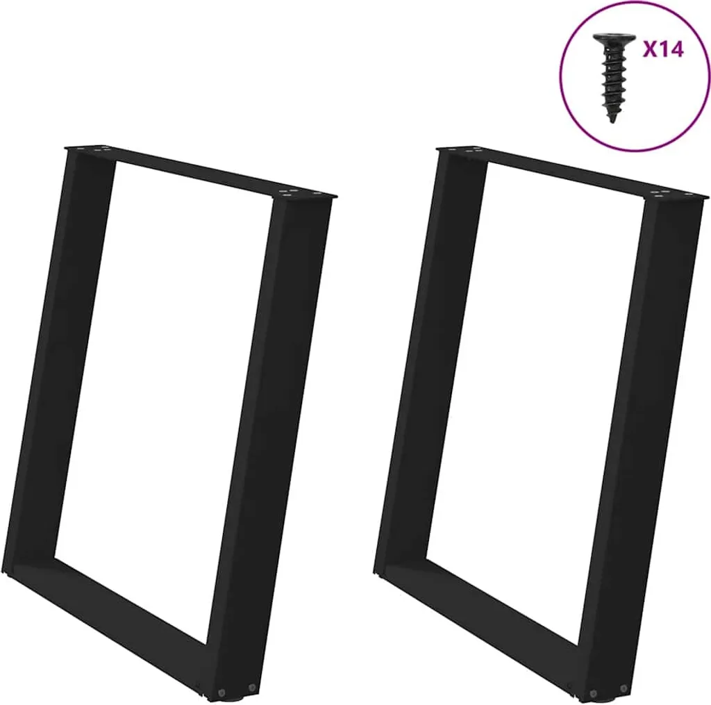 Gambe Tavolo Design a U 70x72 cm - Acciaio Nero Best Möbel CL6554278