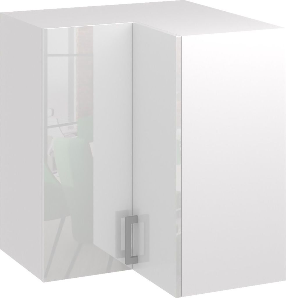 Roe Furniture | Küchenhängeschrank 65 cm - Weiß - Weiß Glänzend - Eckküchenschrank - Küchenzeilen - Küchen Hängeschrank - Küche - WNPP