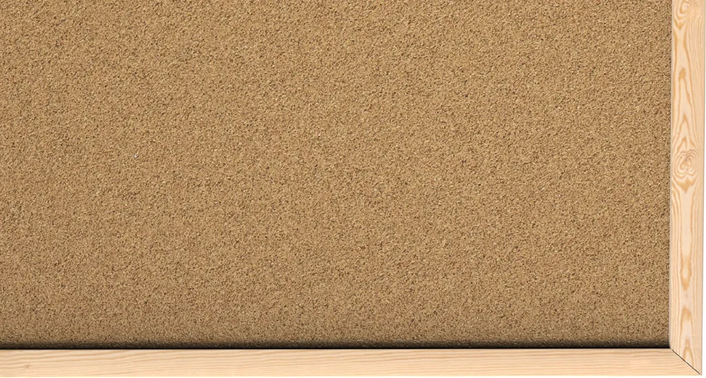 TG. 60 x 90 cm) Bacheca in sughero naturale, telaio in alluminio, 90 x