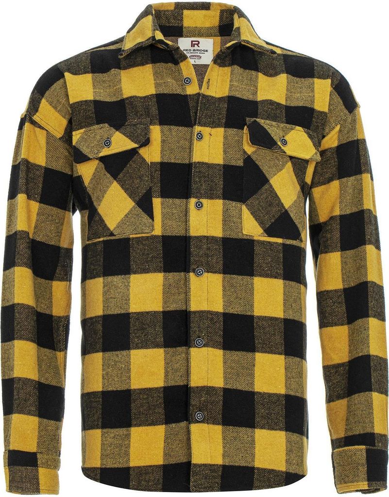 Red Bridge Herren Hemd Casual Plaid Shirts Modern Fit Langarm Kariert