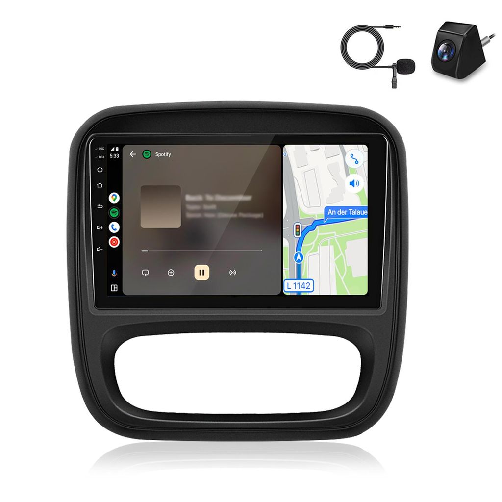 Android Autoradio 2+64GB Rückfahrkamera für Renault Trafic Produktbild 