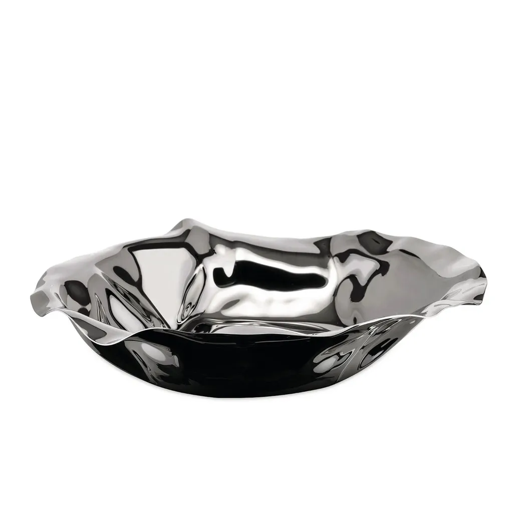 Corbeille à fruits ronde Alessi Sarrià 27,5 cm en acier argenté