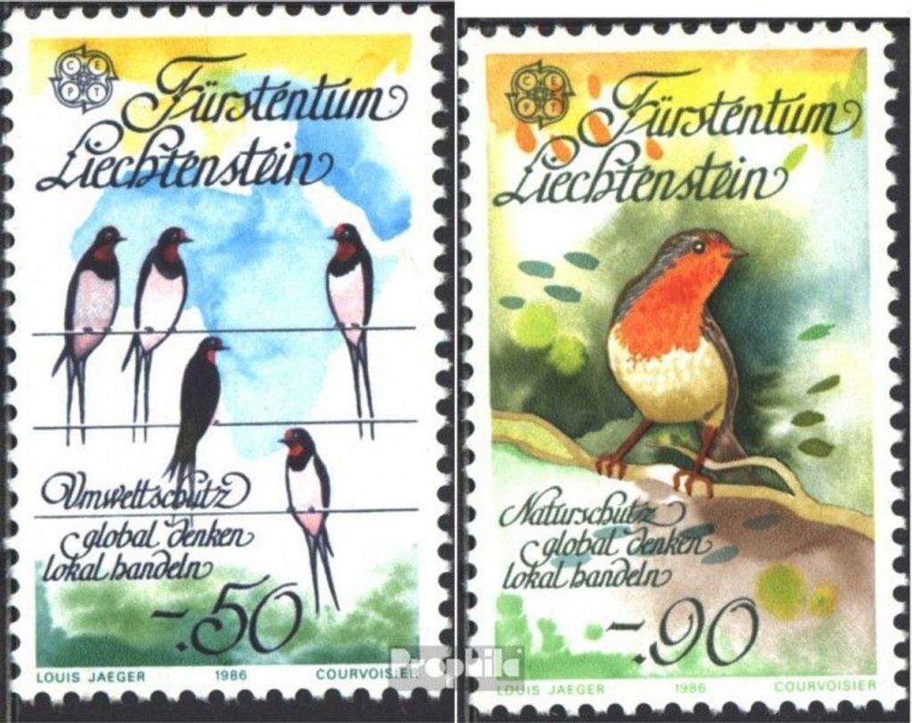 Briefmarken Liechtenstein 1986 Mi 893-894 (kompl.Ausg.) Produktbild 
