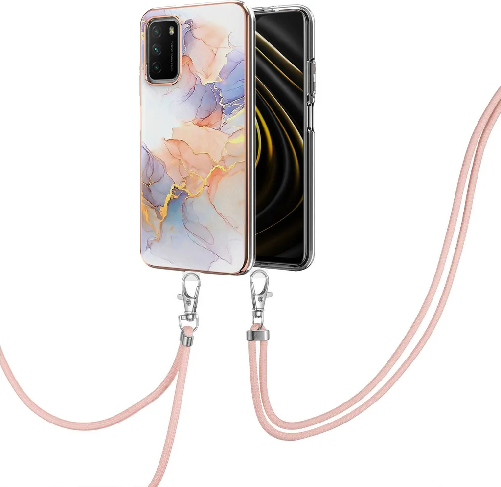 Cover Sicura Poco M3 con Laccio Regolabile - TPU Fantasia Grigio
