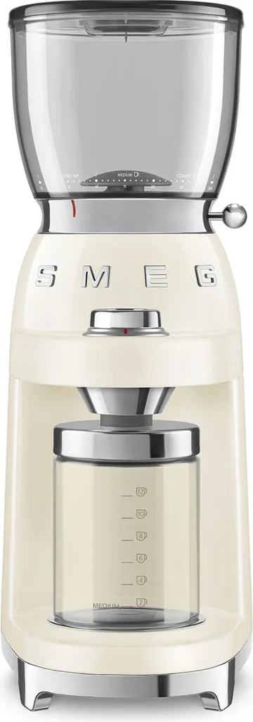 Moulin à café Smeg CGF01CREU idéal pour expresso et café filtre 350g