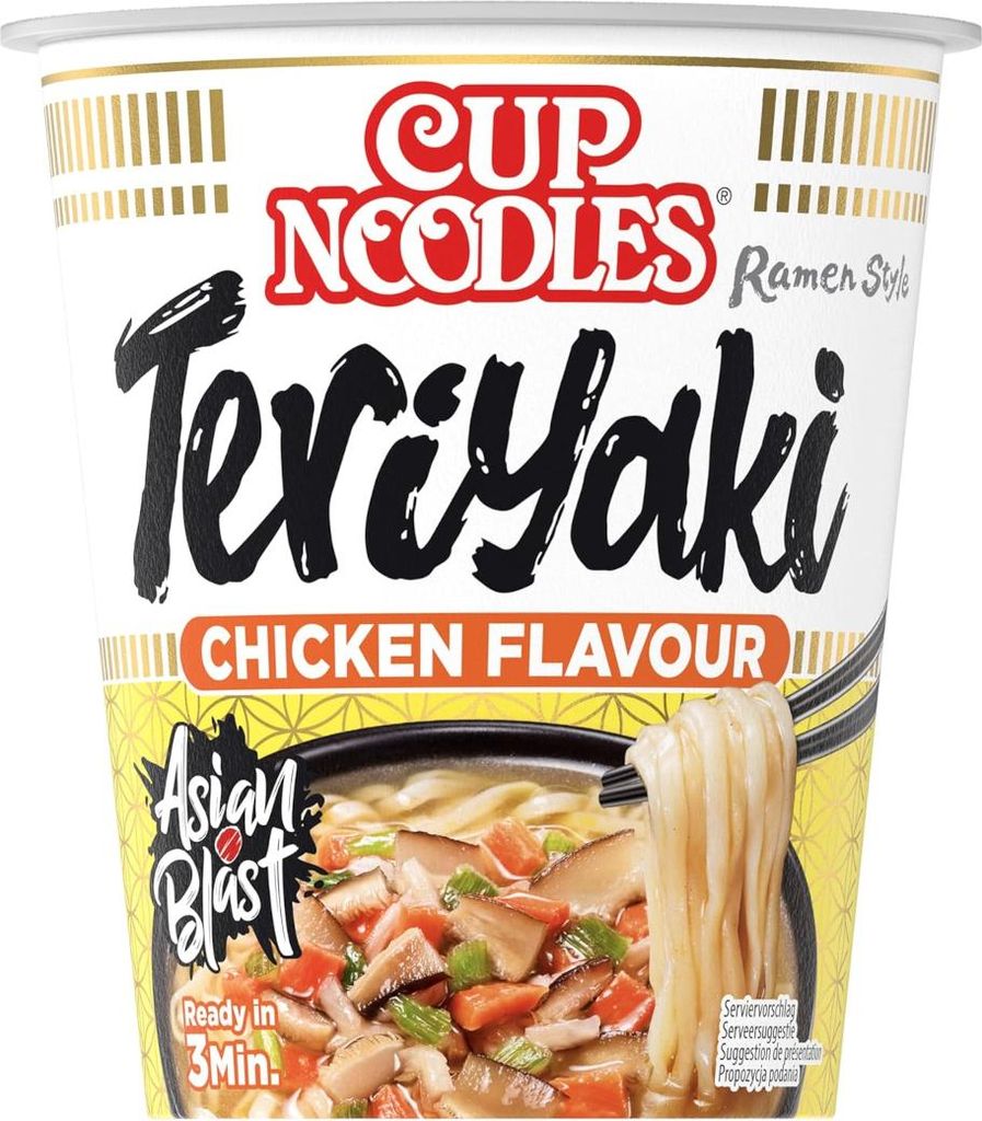 Nissin Cup Noodles Chicken Teriyaki błyskawiczny makaron o Zdjęcie produktu 
