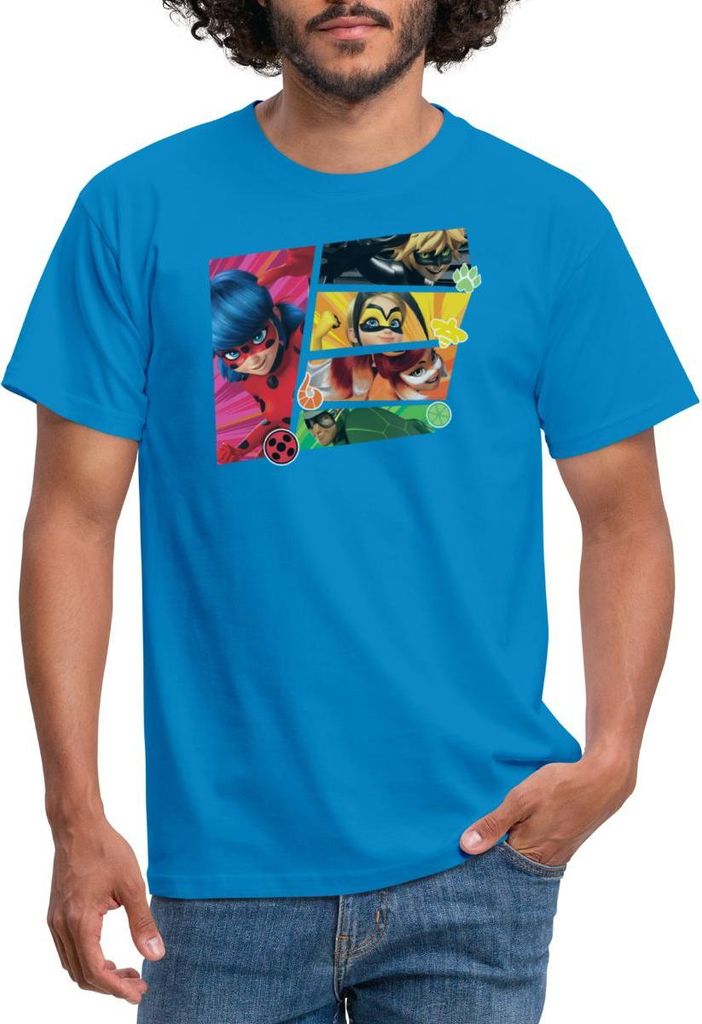 Spreadshirt Miraculous Superhelden Männer T-Shirt, 4XL, Royalblau
