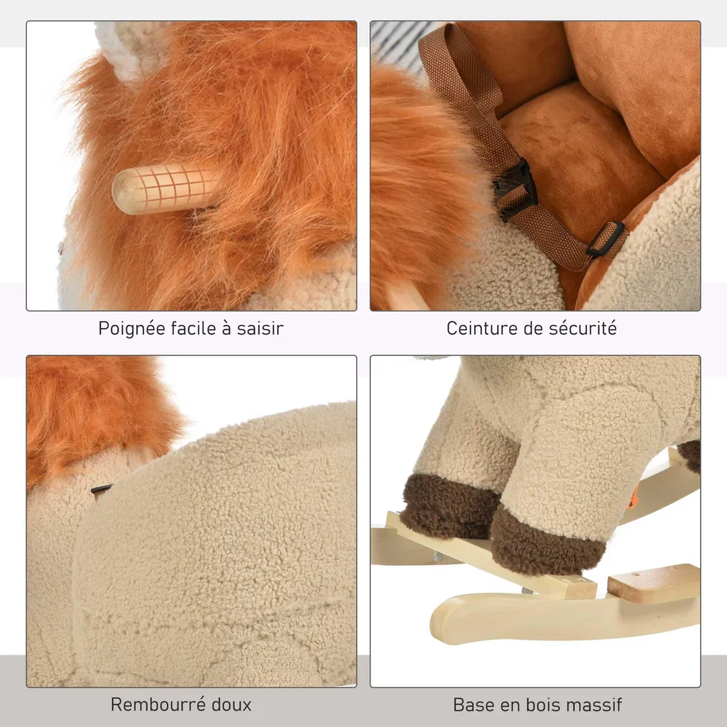 Bascule Lion Enfant : Stable et Confortable pour un Jeu Sans Risque - 8