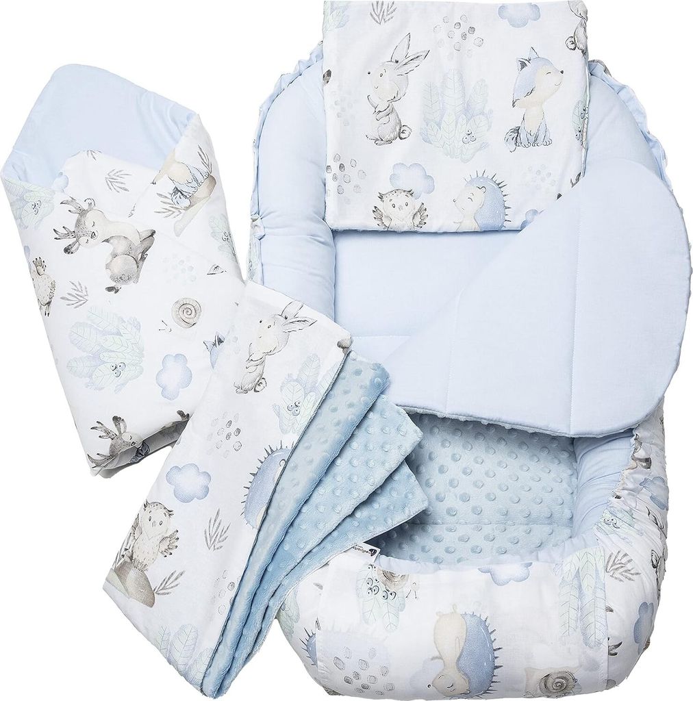5 pièces, nid pour bébé, tapis d'éveil, 100 x 60 x 15, cerf Image du produit 