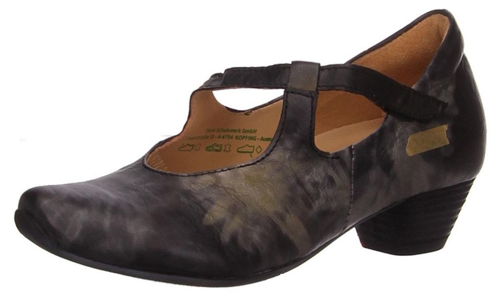 Think aida Pumps schwarz kombi. in Gr. 43