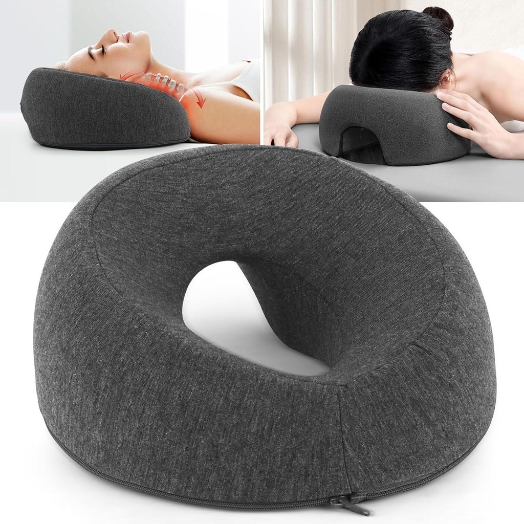 Massage Kopfstütze, Massagekissen, Massage-Gesichtswiegenkissen aus Memorys-Schaum, Gesichtskissen mit Loch für Spa Salon Massagebett
