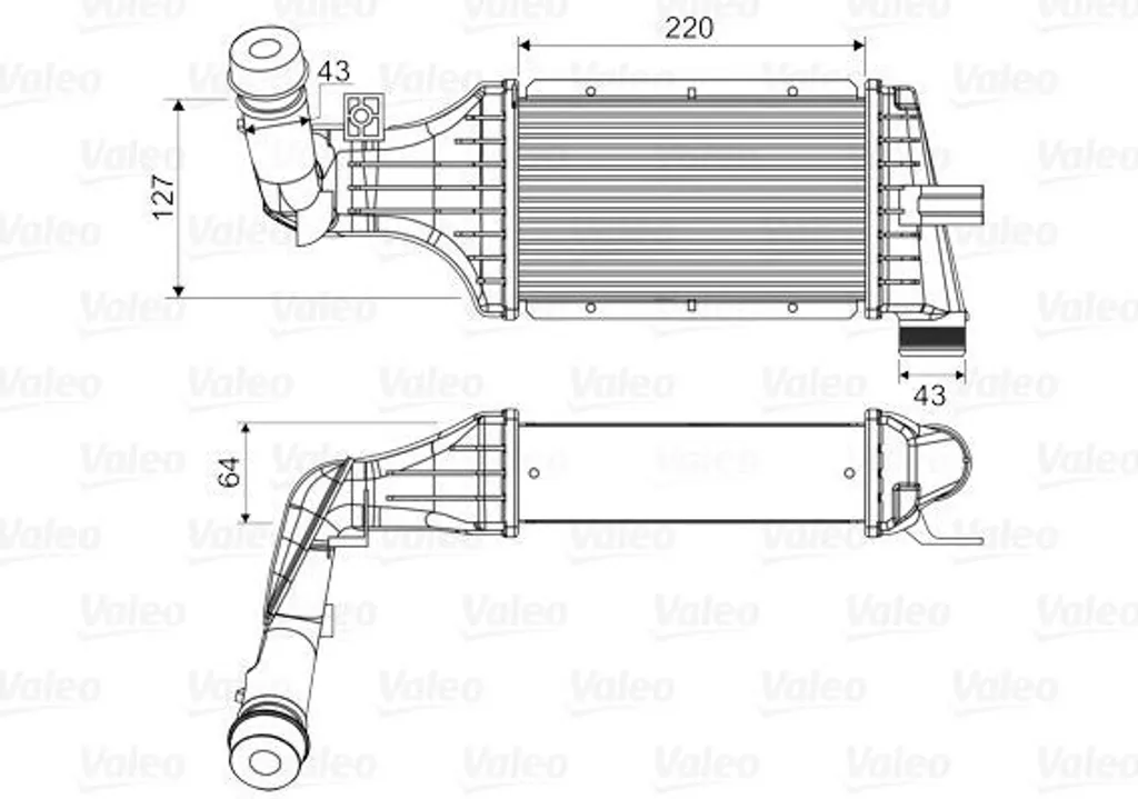 Supprimer les fuites de Turbo avec l'Intercooler Valeo 818660 Opel