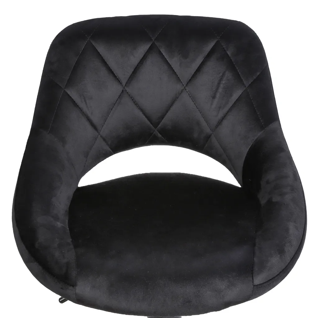 Tabouret de bar en velours noir stable et confortable - Pack de 2 - 9