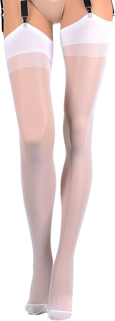 Trasparenze klassische Strapsstrümpfe SARA 20 DEN bianco-4